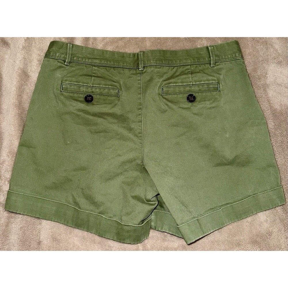 BANANA REPUBLIC City Chino Cuffed Olive Green Shorts Size 8 - Picture 8 of 8